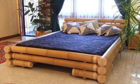 Giường mây tre đơn giản