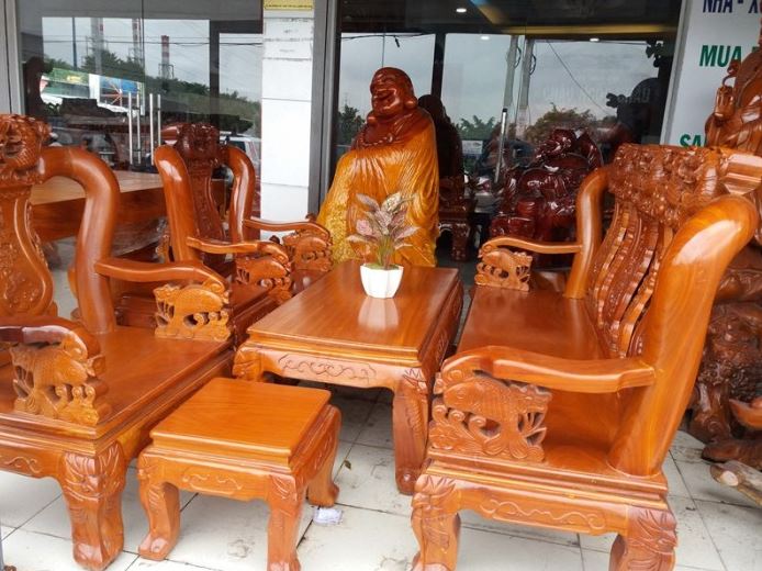 sa lông gỗ gõ đỏ
