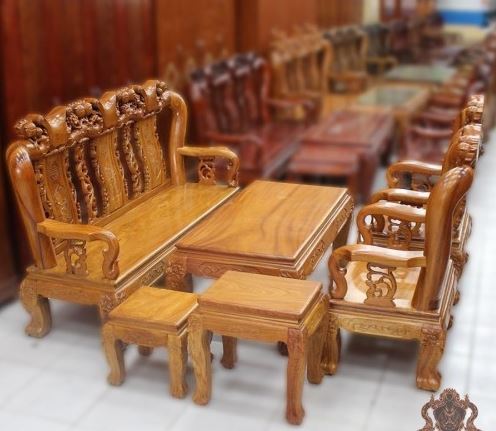 sa lông gỗ gõ đỏ